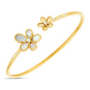 Jasmine Bangle with Diamonds and Mother of Pearl