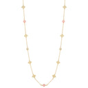 Princess Flower Necklace in 18kt Yellow Gold with Diamonds and Opal