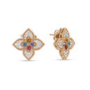 Venetian Princess Carnival Earrings in 18kt Rose Gold with Diamonds