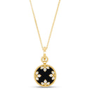 Venetian Medallions Collar with Diamonds and Black Jade