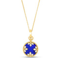 Venetian Medallions Collar with Diamonds and Lapis