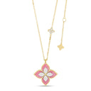 Princess Flower Collar with Diamonds and Rhodonite