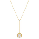 Venetian Medallions Necklace in 18kt Yellow Gold with Diamonds, Mother of Pearl and Black Jade