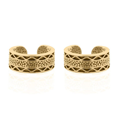 925 Silver Ear Cuff 14ct Gold Plated