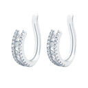 925 Silver Rhodium Plated Cubic Zirconia Set Earrings