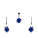 925 Silver Rhodium Plated Cubic Zirconia Princess Kate Style Earrings