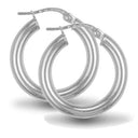 925 Sterling Silver Polished Hoop Earrings