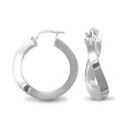 925 Sterling Silver Formed Hoop Earrings