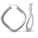 925 Silver Formed Hoop Earrings