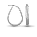 925 Sterling Silver Formed Hoop Earrings