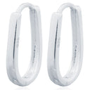 925 Silver Oval Huggies