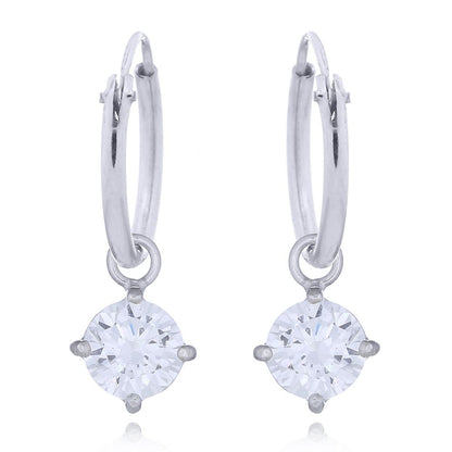 925 Silver Hoops - Cubic Zirconia Set