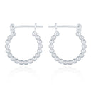 925 Silver Bead Design Hoops