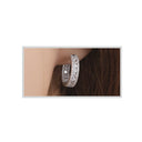 925 Silver Cubic Zirconia Set Hoops 19mm