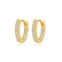 925 Silver 14ct Gold Plated Cubic Zirconia Set Earrings