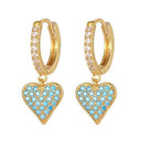 925 Silver 14ct Gold Plated Cubic Zirconia Set Earrings