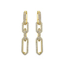 925 Silver 14ct Gold Plated Cubic Zirconia Set Earrings