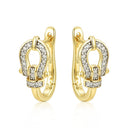 925 Silver 14ct Gold Plated Cubic Zirconia Set Earrings