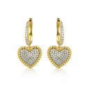 925 Silver 14ct Gold Plated Cubic Zirconia Set Earrings
