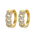 925 Silver 14ct Gold Plated Cubic Zirconia Set Earrings