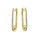 925 Silver 14ct Gold Plated Cubic Zirconia Set Earrings