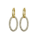925 Silver 14ct Gold Plated Cubic Zirconia Set Earrings