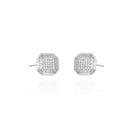 925 Silver Cubic Zirconia Brilliant and Baguette Cut Studs