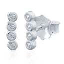 925 Silver Stud Earrings - Cubic Zirconia Set