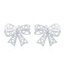 925 Silver Bow Stud Earrings