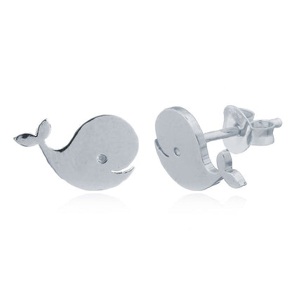 925 Silver Dolphin Studs