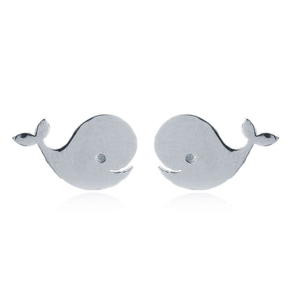925 Silver Dolphin Studs