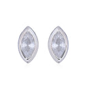 925 Silver Marquise Cubic Zirconia Set Studs