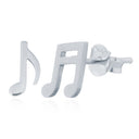 925 Silver Musical Note Stud Earring