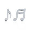 925 Silver Musical Note Stud Earring