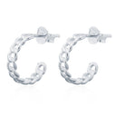 925 Silver Curb Stud Earrings
