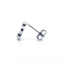 925 Silver Rhodium Plated Cubic Zirconia Set Clover Studs