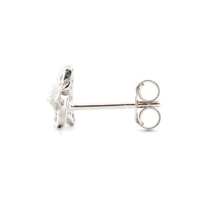 925 Silver Rhodium Plated Cubic Zirconia Set Star of David Studs