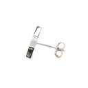 925 Silver Rhodium Plated Cubic Zirconia Set Star Studs