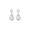 925 Silver Rhodium Plated Cubic Zirconia Set Drops