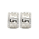925 Silver Rhodium Plated Cubic Zirconia Set Studs