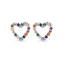 925 Silver Rhodium Plated Cubic Zirconia Set Studs