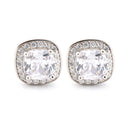 925 Silver Rhodium Plated Cubic Zirconia Set Studs