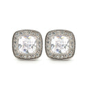 925 Silver Rhodium Plated Cubic Zirconia Set Studs