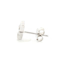 925 Silver Rhodium Plated Cubic Zirconia Set Studs