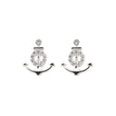 925 Silver Rhodium Plated Cubic Zirconia Set Studs