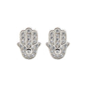 925 Silver Rhodium Plated Cubic Zirconia Set Studs
