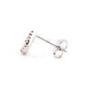 925 Silver Rhodium Plated Cubic Zirconia Set Studs