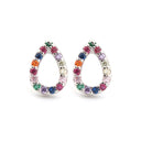 925 Silver Rhodium Plated Cubic Zirconia Set Studs