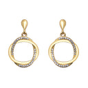 925 Silver 14ct Gold Plated Cubic Zirconia Set Studs