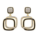 925 Silver 14ct Gold Plated Cubic Zirconia Set Studs